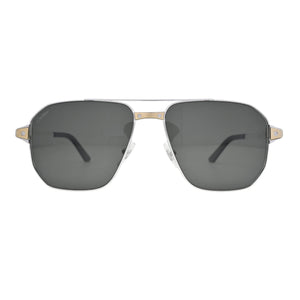 Cartier CT0424S001  Silver Pilot Men's Sunglasses