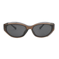 transparent brown cat eye sunglasses