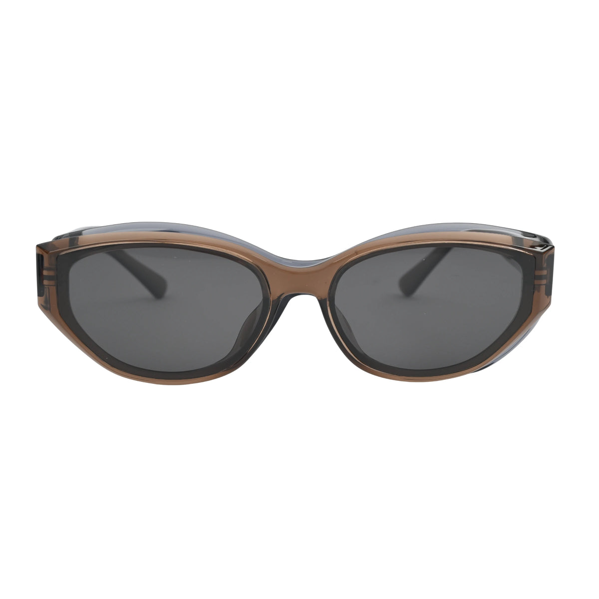 transparent brown cat eye sunglasses