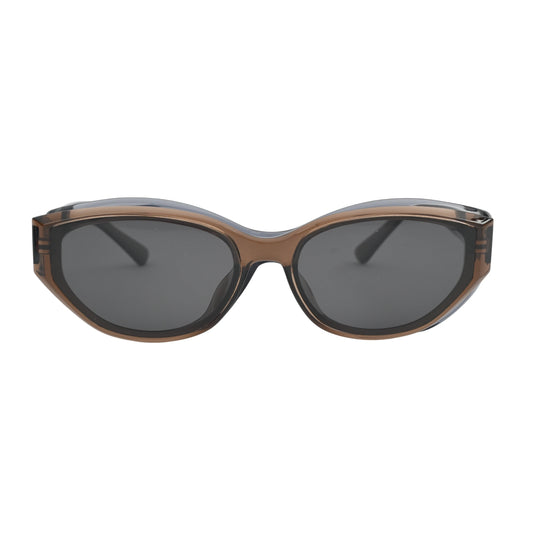 transparent brown cat eye sunglasses