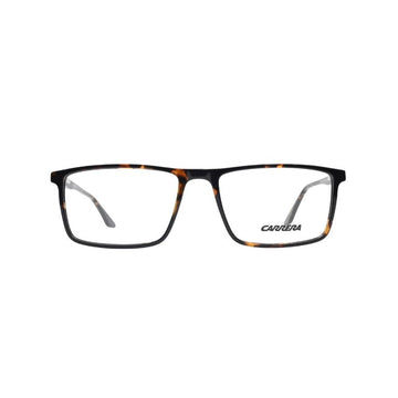 Sleek tortoiseshell square frame with a lightweight build and modern flair.