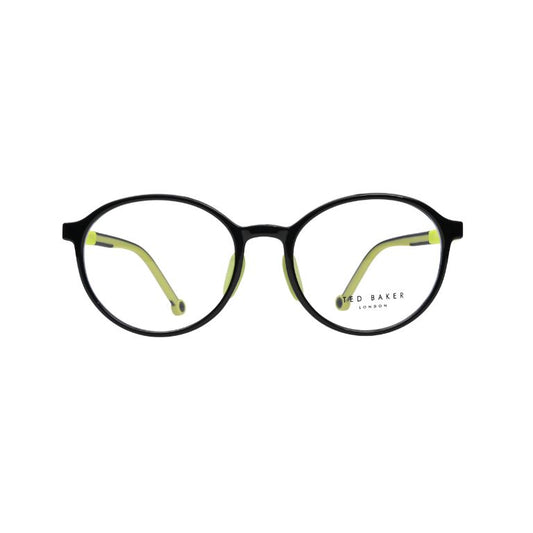 Make a bold statement with these round eyeglasses featuring a vibrant black and neon green color combo.