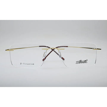 Gold Rimless Titanium Eyeglasses 1015 front view