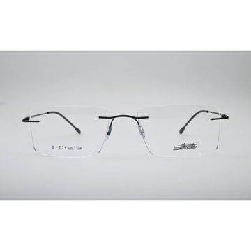 Black Rimless Titanium Eyeglasses 1025 front view