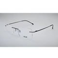 Black Rimless Titanium Eyeglasses 1025 side profile