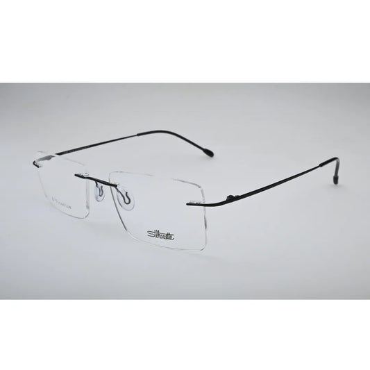 Black Rimless Titanium Eyeglasses 1025 side profile