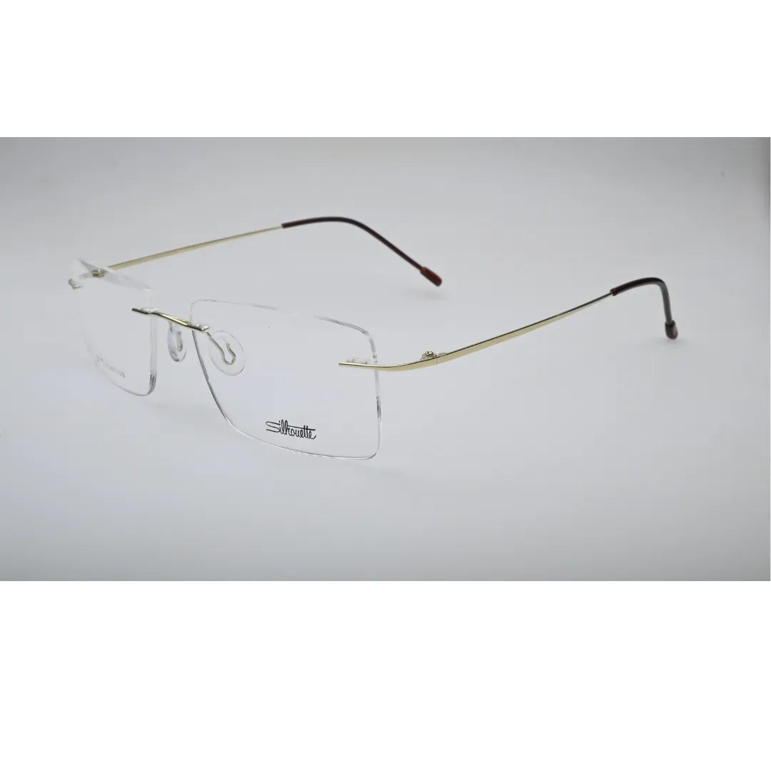 Gold Titanium Rimless Glasses 1026 back view
