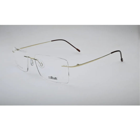 Gold Titanium Rimless Glasses 1026 back view
