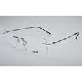 Silver Titanium Rimless Glasses 1026 back view