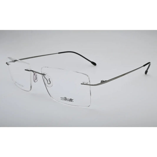 Silver Titanium Rimless Glasses 1026 back view