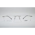 Silver Titanium Rimless Glasses 1026 front view
