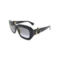 Cartier CT0546S001 three-quarter angle showing gold panther motif on gloss black acetate temple