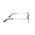 Silver Round Sunglasses Unisex Full Frame Leg View