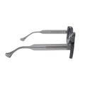 Side Smoke grey Square Sunglasses Full Frame Plastic