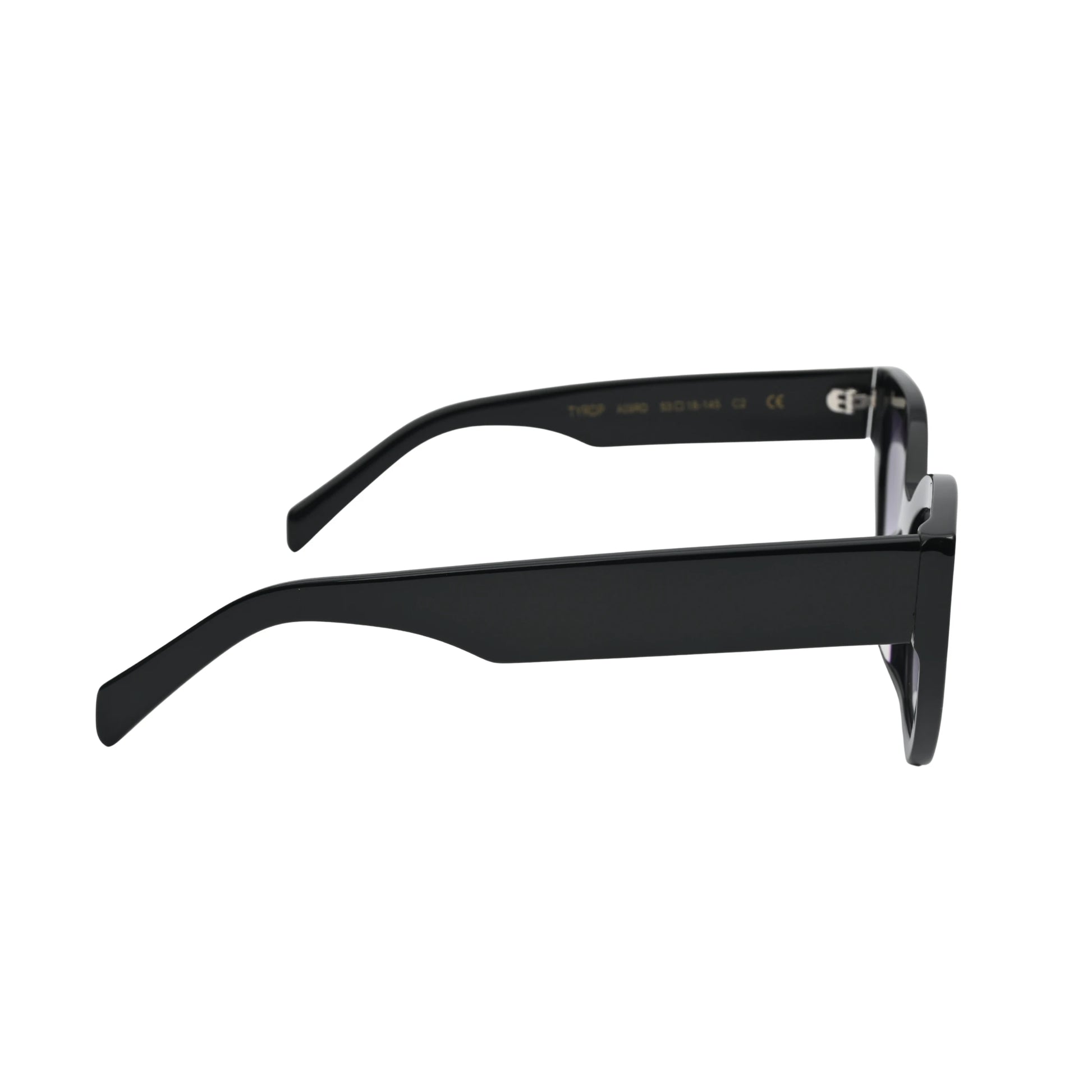 Black Cat Eye Sunglasses With Shade For Women Side Leg