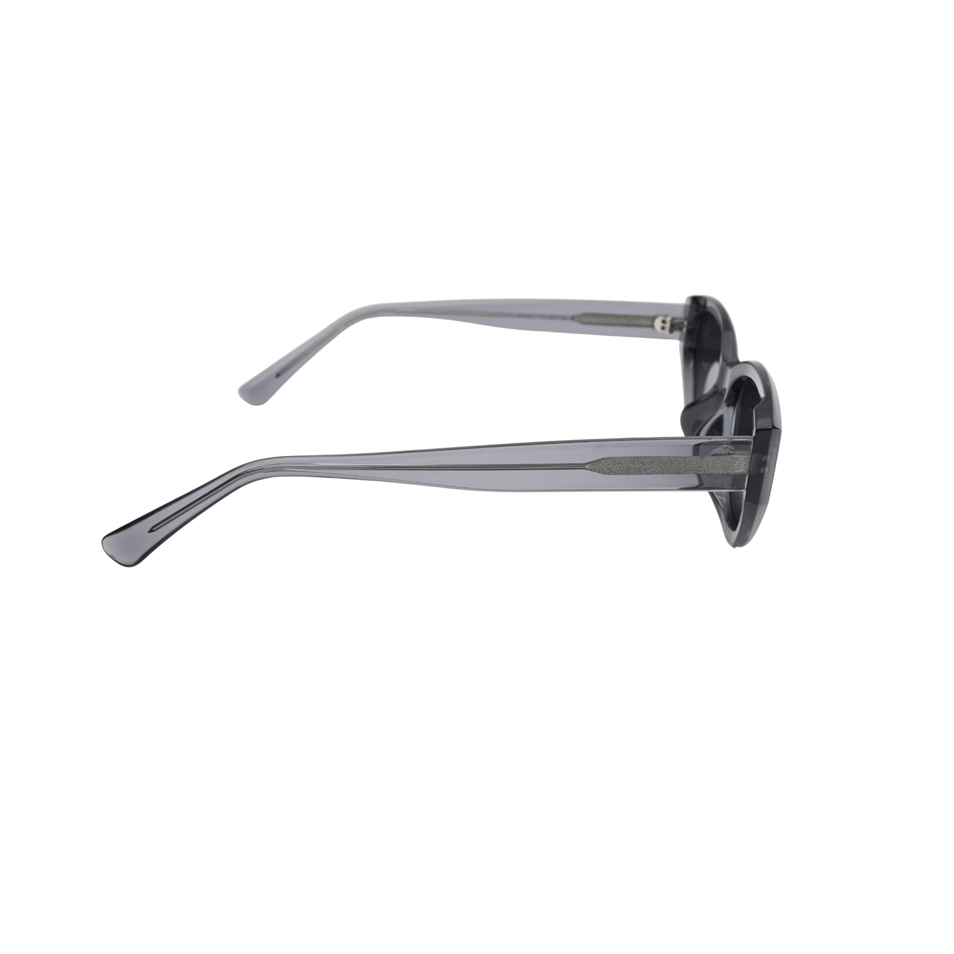 Transparent Grey Cat Eye Side View Sunglasses Female