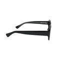 Affordable Black Round Sunglasses with brown shade Side angle