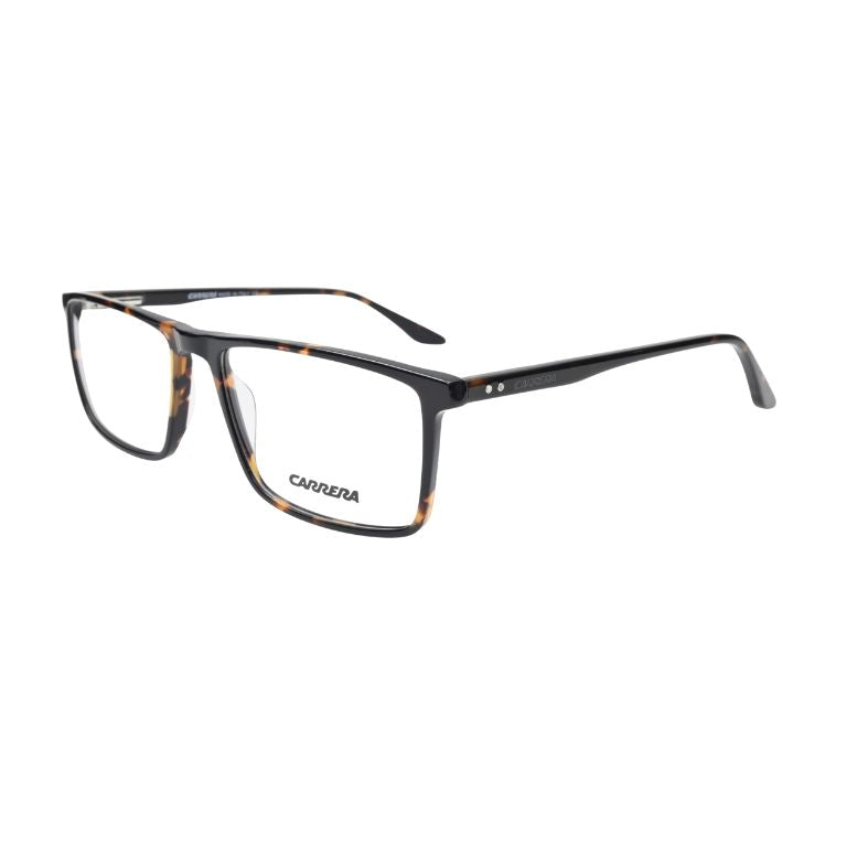 Sleek tortoiseshell square frame with a lightweight build and modern flair.