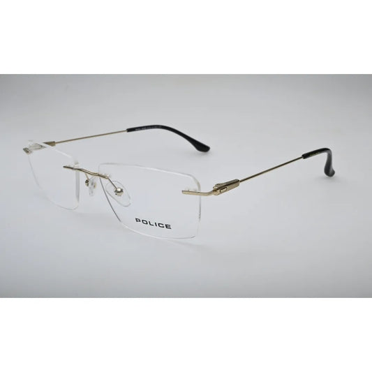 Gold Three-Piece Rimless Eyeglasses 20009J back view