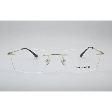 Gold Three-Piece Rimless Eyeglasses 20009J front view