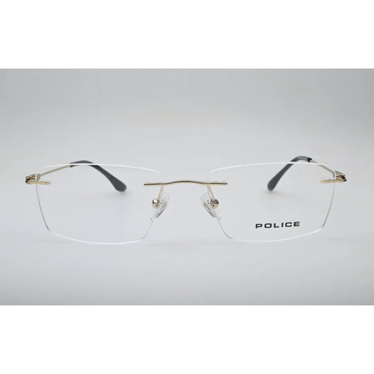 Gold Three-Piece Rimless Eyeglasses 20009J front view