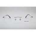 Silver Three-Piece Rimless Eyeglasses 20009J front view