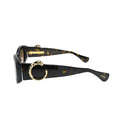 Cartier oval sunglasses side profile CT0472S002 with gold Panthere C hinge and tortoiseshell temple