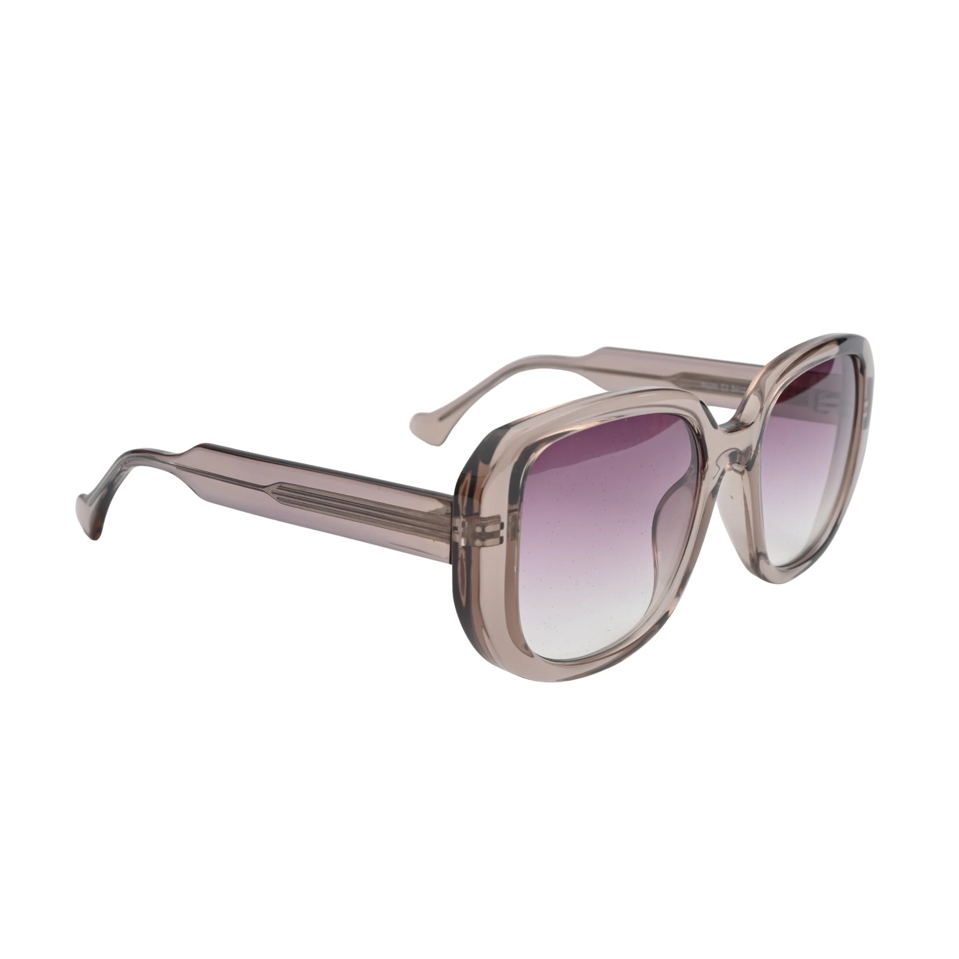 Transparent Pink Sunglasses for women Full Plasic Frame