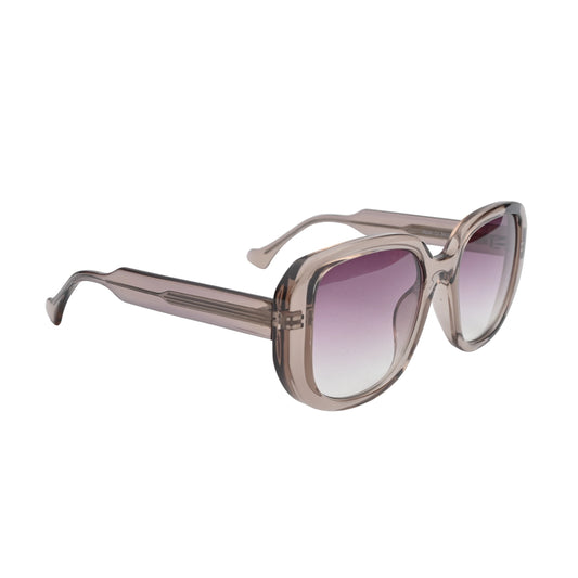 Transparent Pink Sunglasses for women Full Plasic Frame