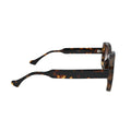 Tortoise Square Sunglasses Full Plastic Frame Side