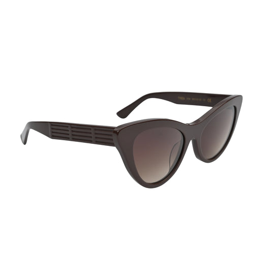 Brown Cat Eye Sunglasses Female Full Frame