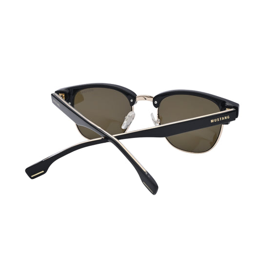 Back view of Mustang semi rimless sunglasses with crossed temples
