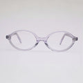 Transparent pink round frame women