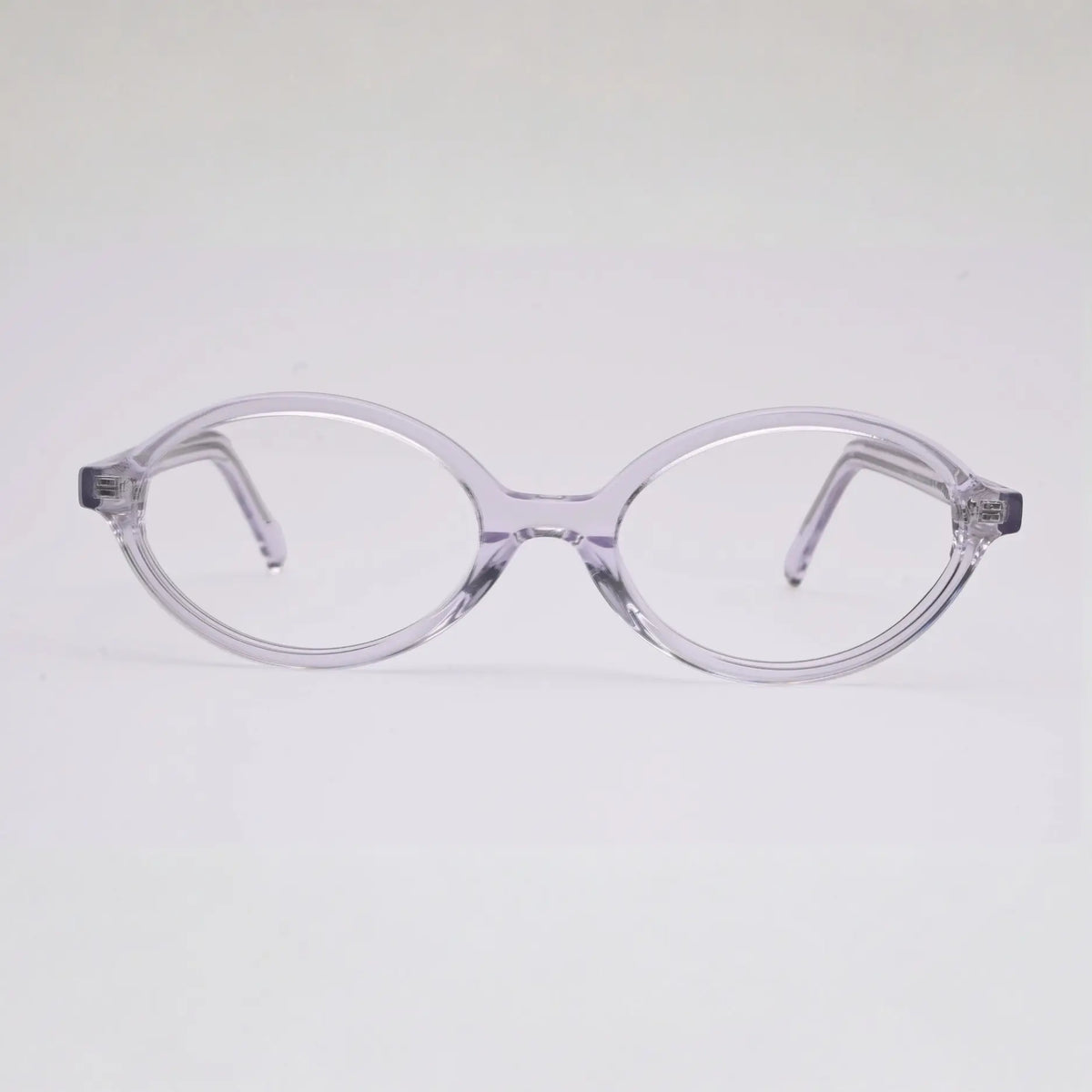 Transparent pink round frame women