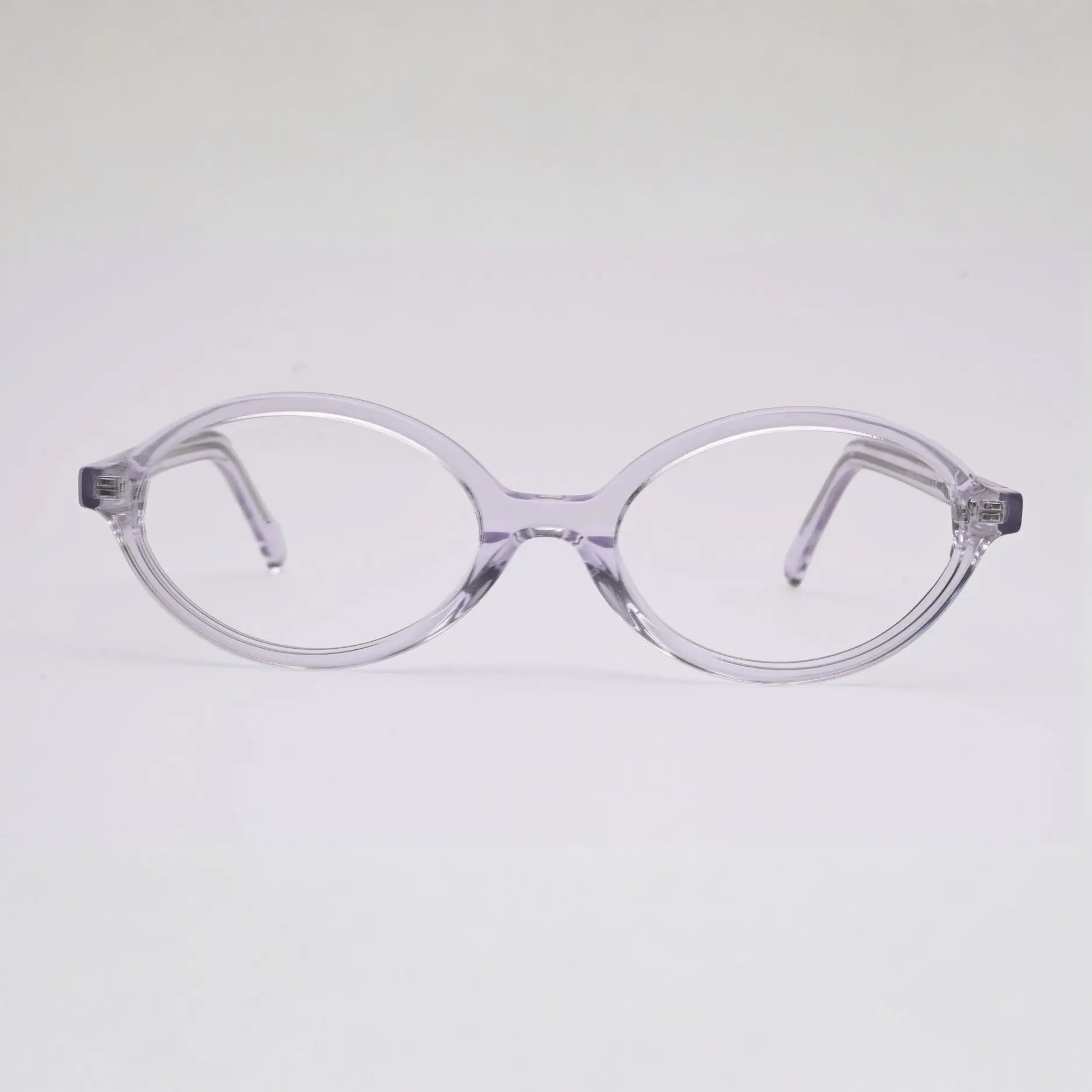 Transparent pink round frame women