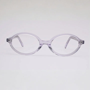 Transparent pink round frame women