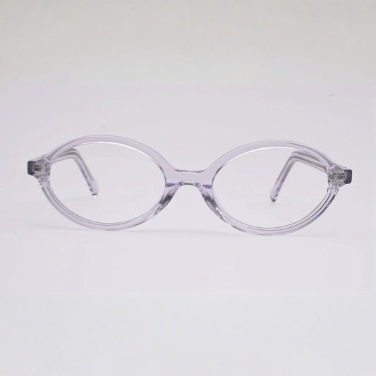 Transparent pink round frame women