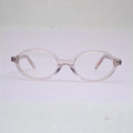 clear round eyeglass frame S037 front view on white background