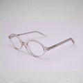 clear round eyeglass frame S037 front view on white background