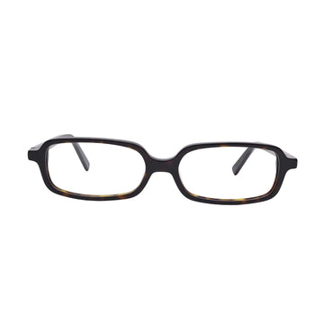 dark tortoise rectangular frame S039 front view on white background