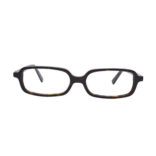 dark tortoise rectangular frame S039 front view on white background