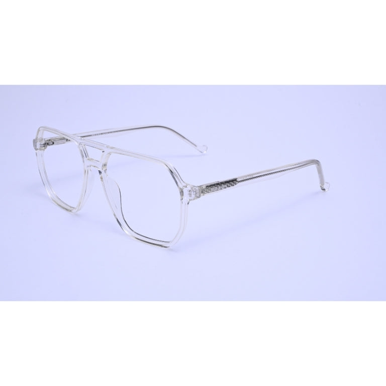 Bold transparent eyeglasses with a high-fashion edge. Hexagon Shape glasses