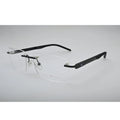 Black Rimless Metal Glasses 6449 back view