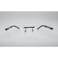 Black Rimless Metal Glasses 6449 front view