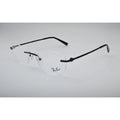 Black Rimless Metal Eyeglasses 8842 back view