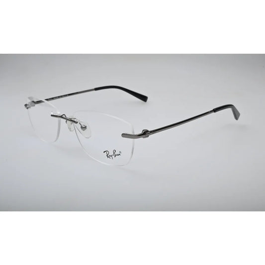 Gunmetal Rimless Eyeglasses 8842 back view