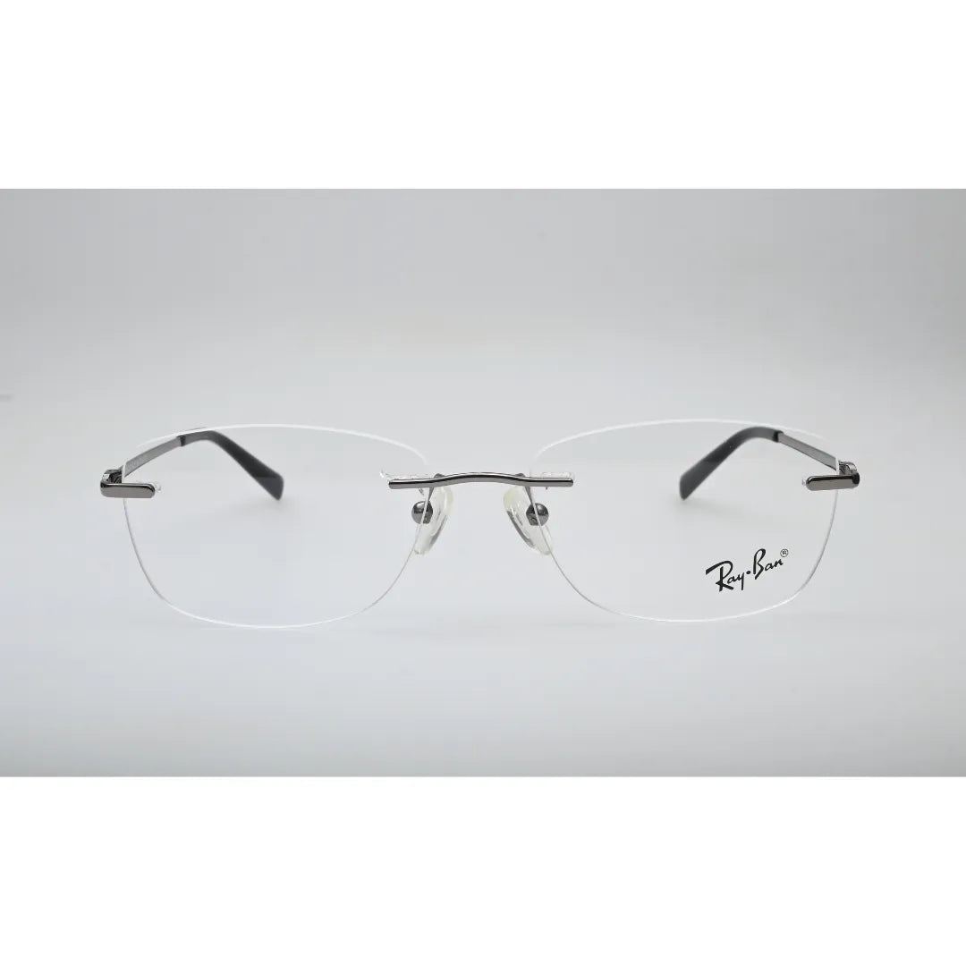 Gunmetal Rimless Eyeglasses 8842 front view