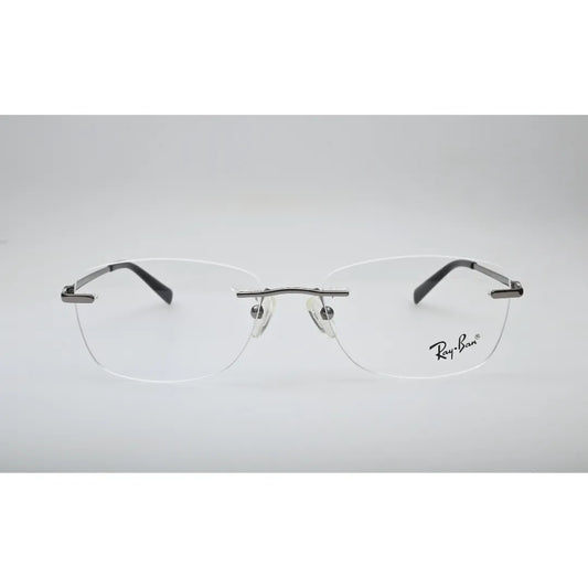 Gunmetal Rimless Eyeglasses 8842 front view