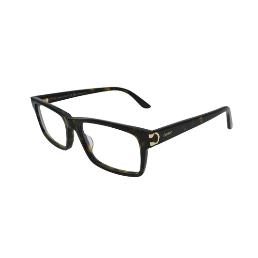 Cartier Signature C de Cartier CT0005O 005 Havana Rectangular Eyeglasses back view