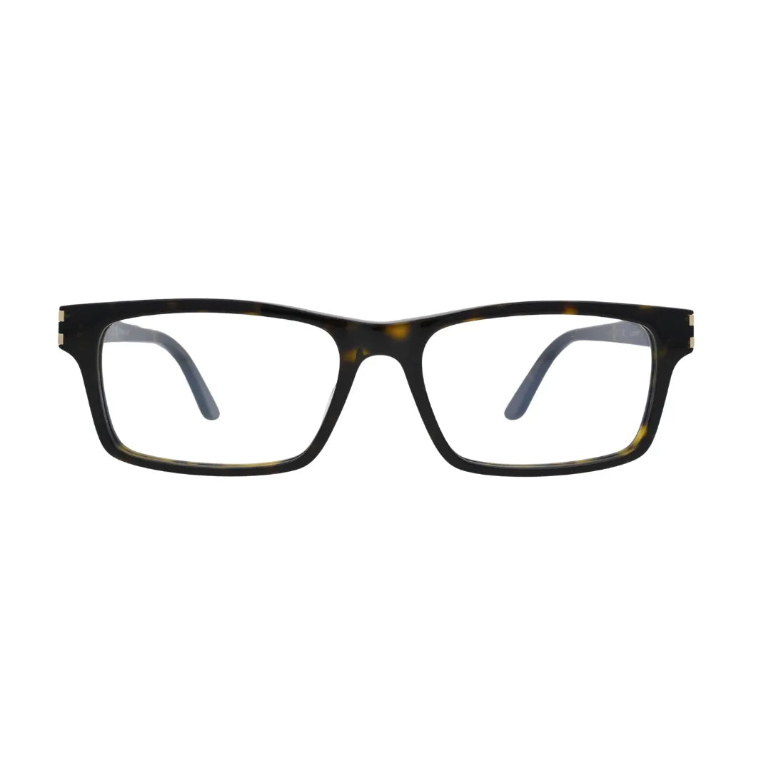 Cartier Signature C de Cartier CT0005O 005 Havana Rectangular Eyeglasses front view
